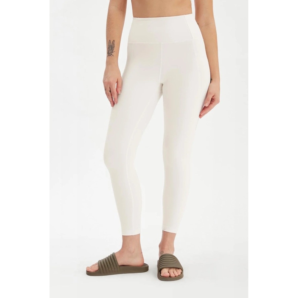 Girlfriend Collective High Rise Leggings White Recycled Polyester Spandex Size L